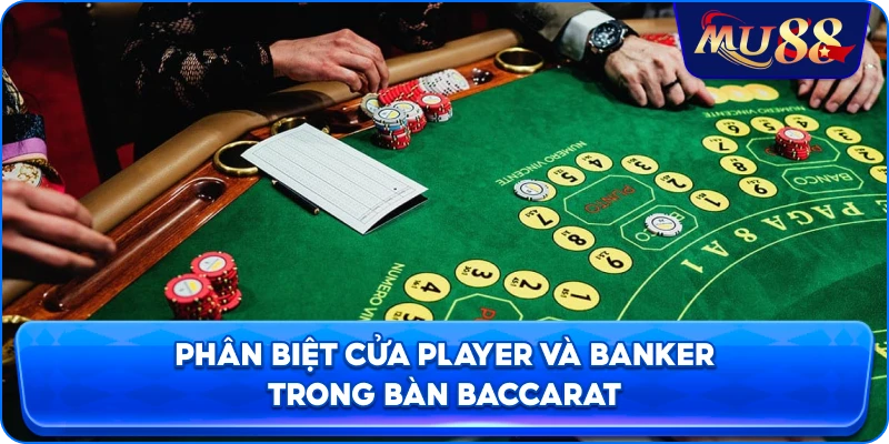 Phân biệt cửa Player và Banker trong bàn Baccarat